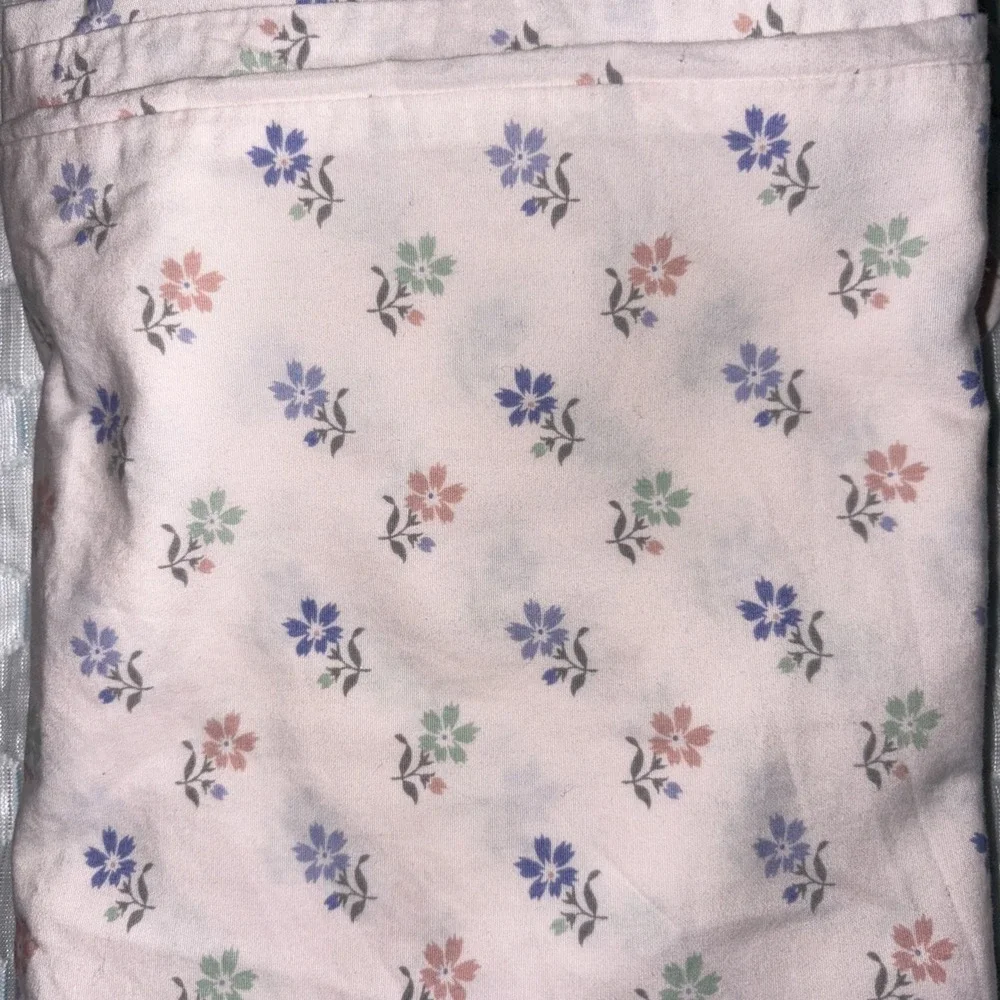 2‎ Martha Stewart Standard Pillowcases Flowers Pink Green cotton